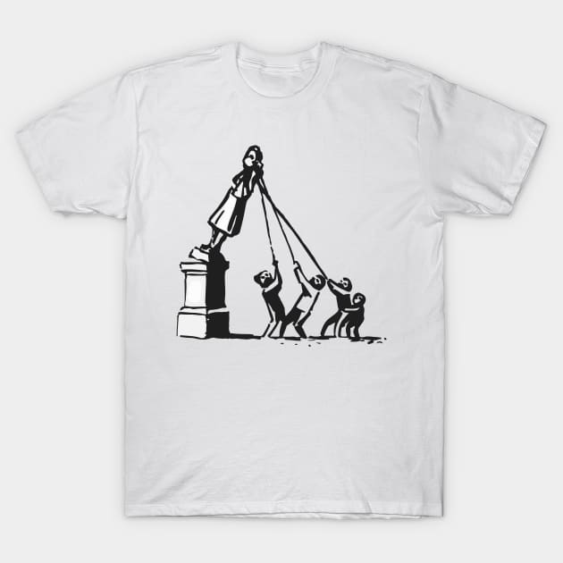 BANKSY Edward Colston Protesters T-Shirt by inkstyl